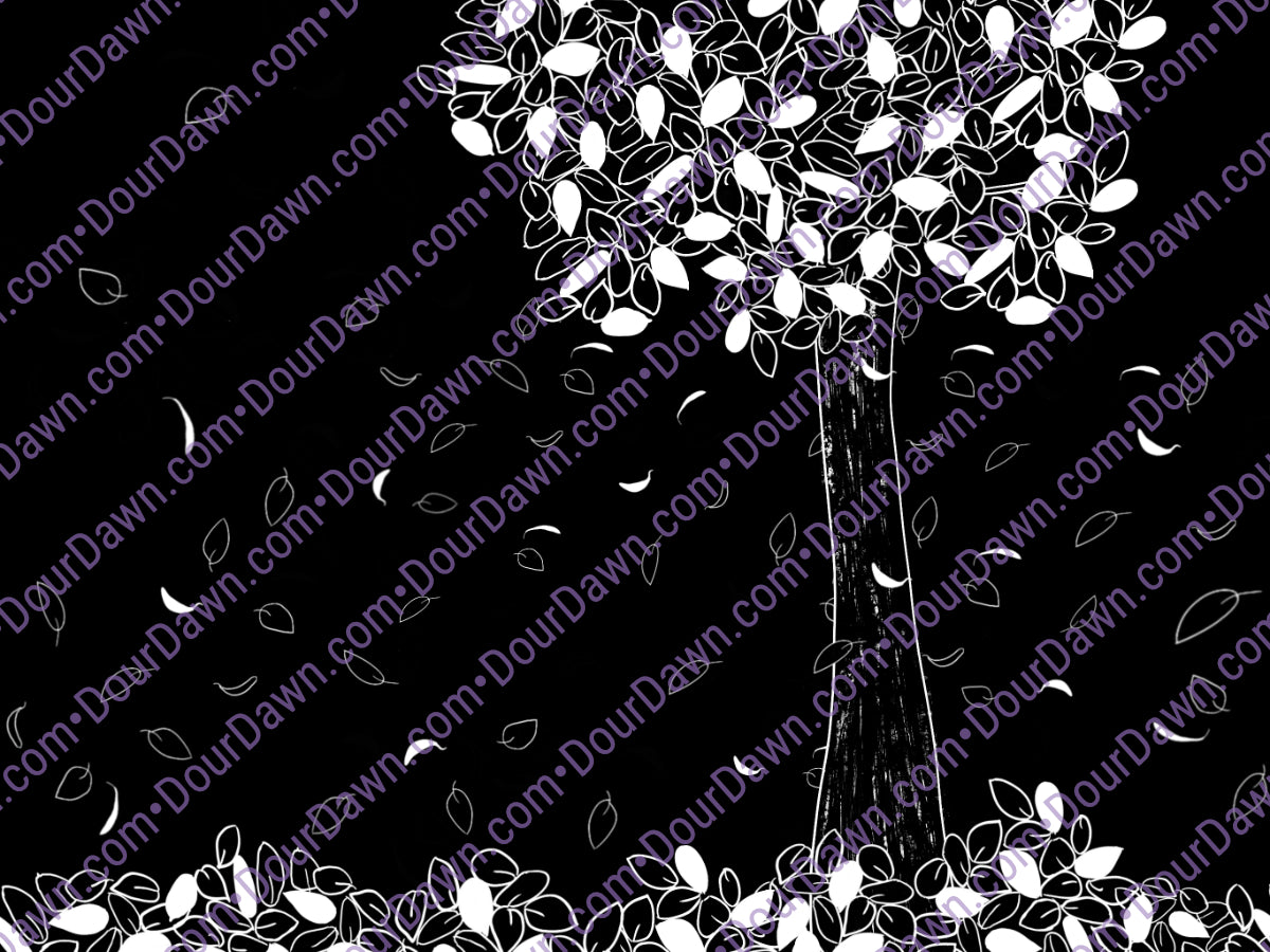 Flat design view of The Tree